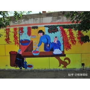 美麗鄉(xiāng)村建設(shè)墻體彩繪 美麗鄉(xiāng)村墻繪有什么魅力，突破傳統(tǒng)去打造一個網(wǎng)紅打卡地