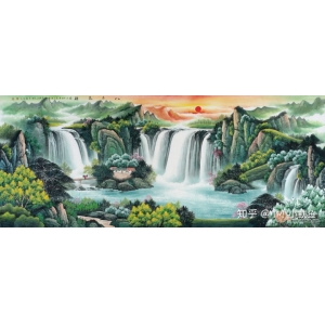 山水畫文化墻 中式客廳裝飾畫精品盤點(diǎn)，國畫山水古韻悠揚(yáng)墨色香